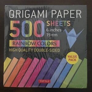 Origami Paper 500 Sheets - Rainbow Colors